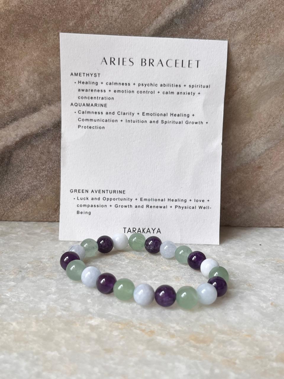 Zodiac Aries 1 Crystal Bracelet 8MM
