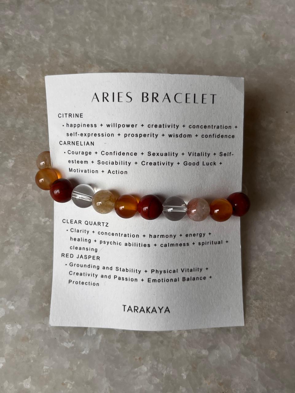 Zodiac Aries 2 Crystal Bracelet 8MM