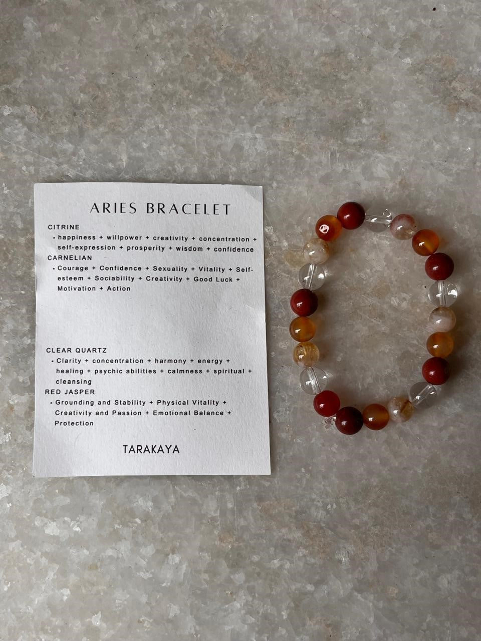 Zodiac Aries 2 Crystal Bracelet 8MM