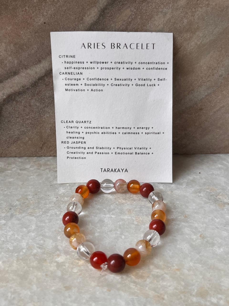 Zodiac Aries 2 Crystal Bracelet 8MM