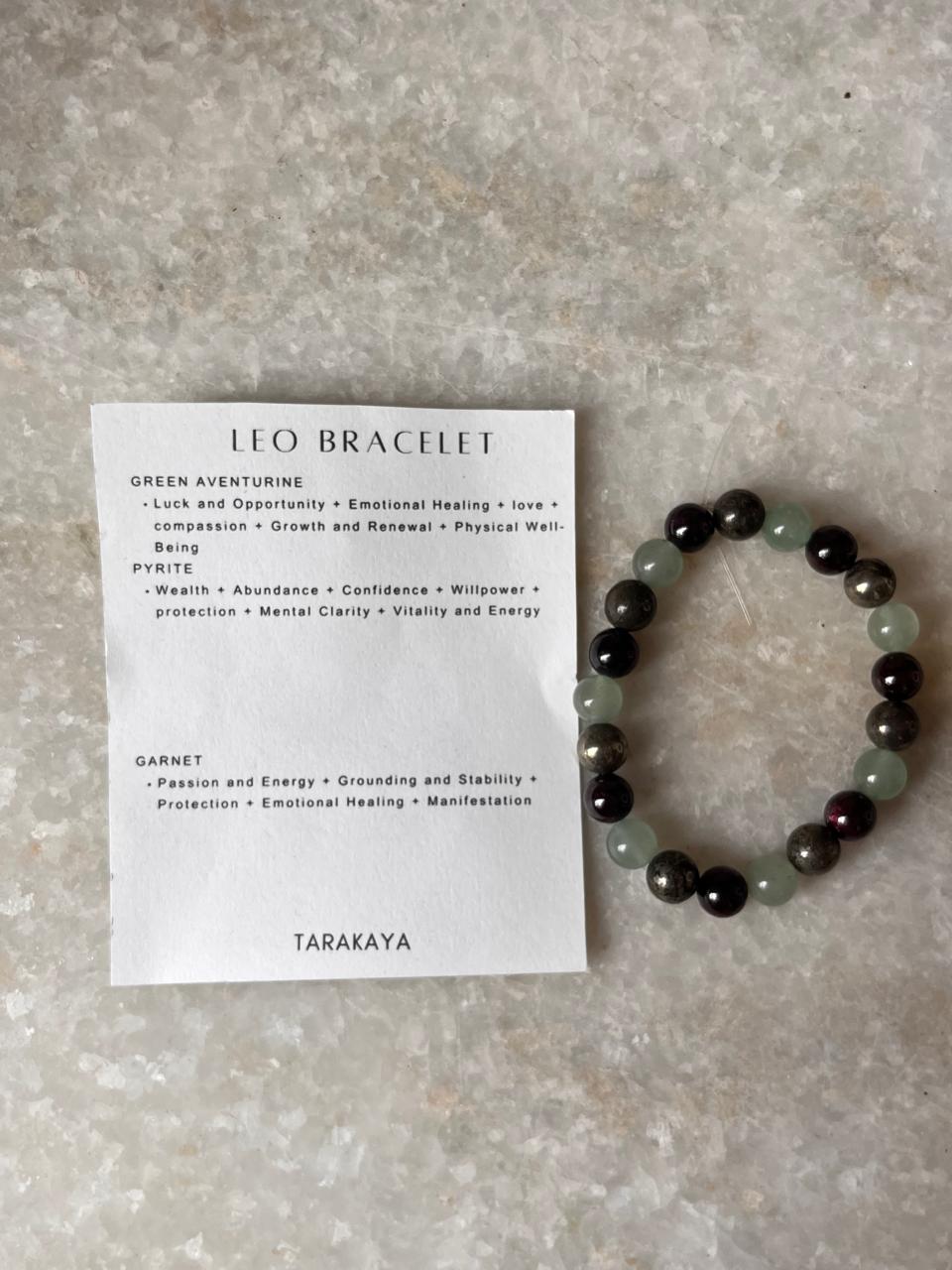 Zodiac Leo 2 Crystal Bracelet 8MM