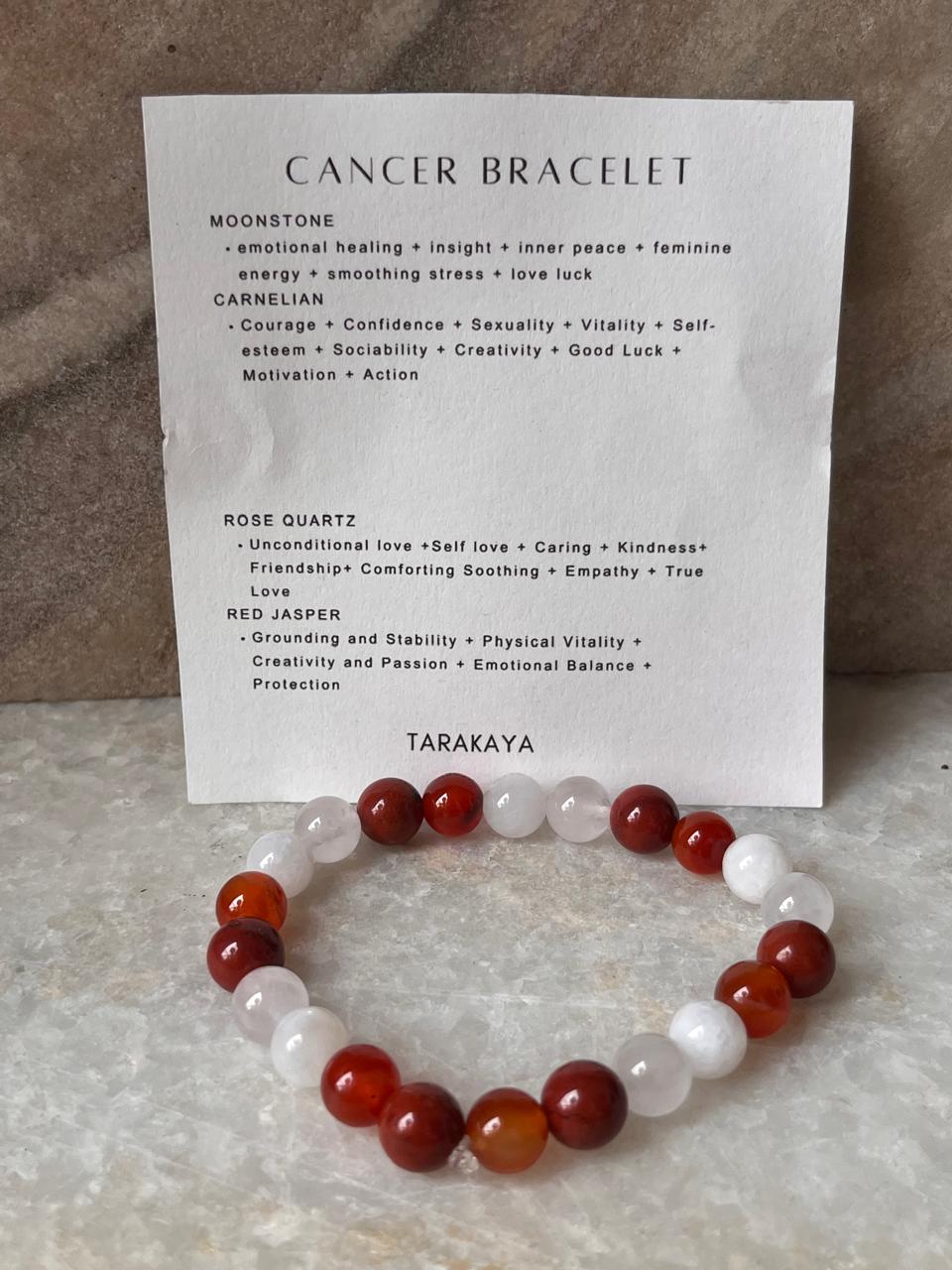 Zodiac Cancer 1 Crystal Bracelet 8MM close-up