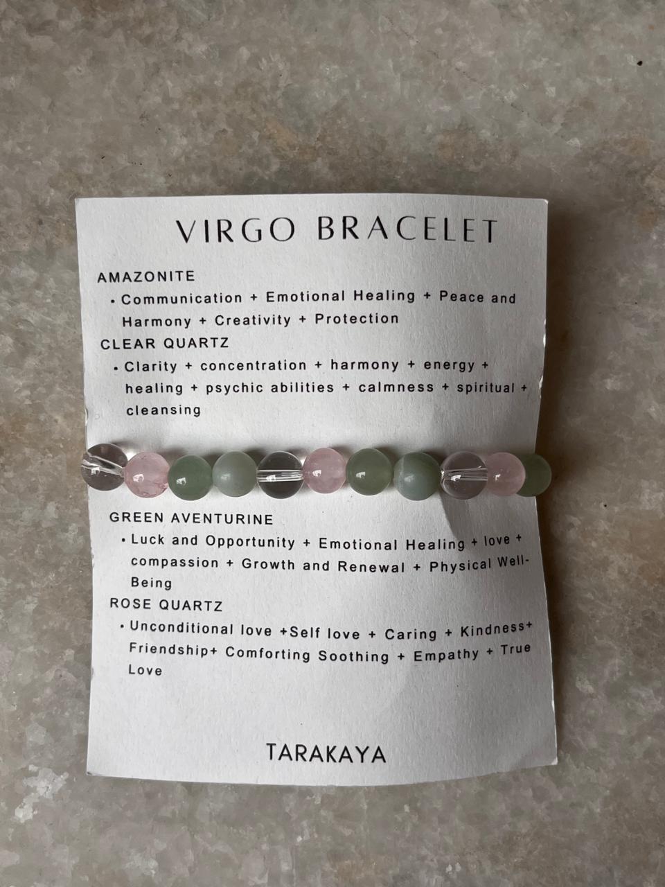 Zodiac Virgo 2 Crystal Bracelet 8MM