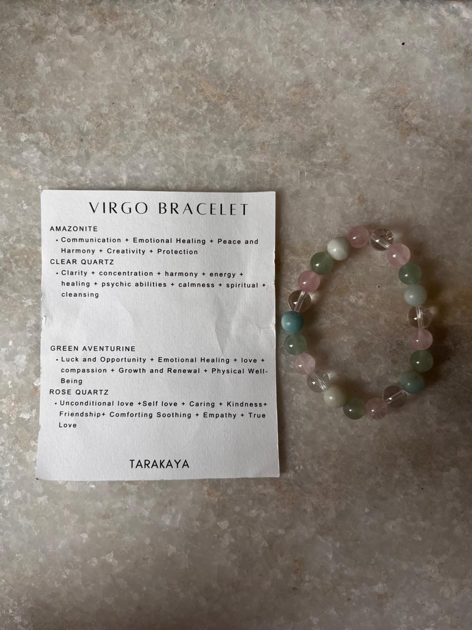 Zodiac Virgo 2 Crystal Bracelet 8MM