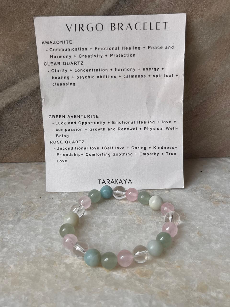 Zodiac Virgo 2 Crystal Bracelet 8MM