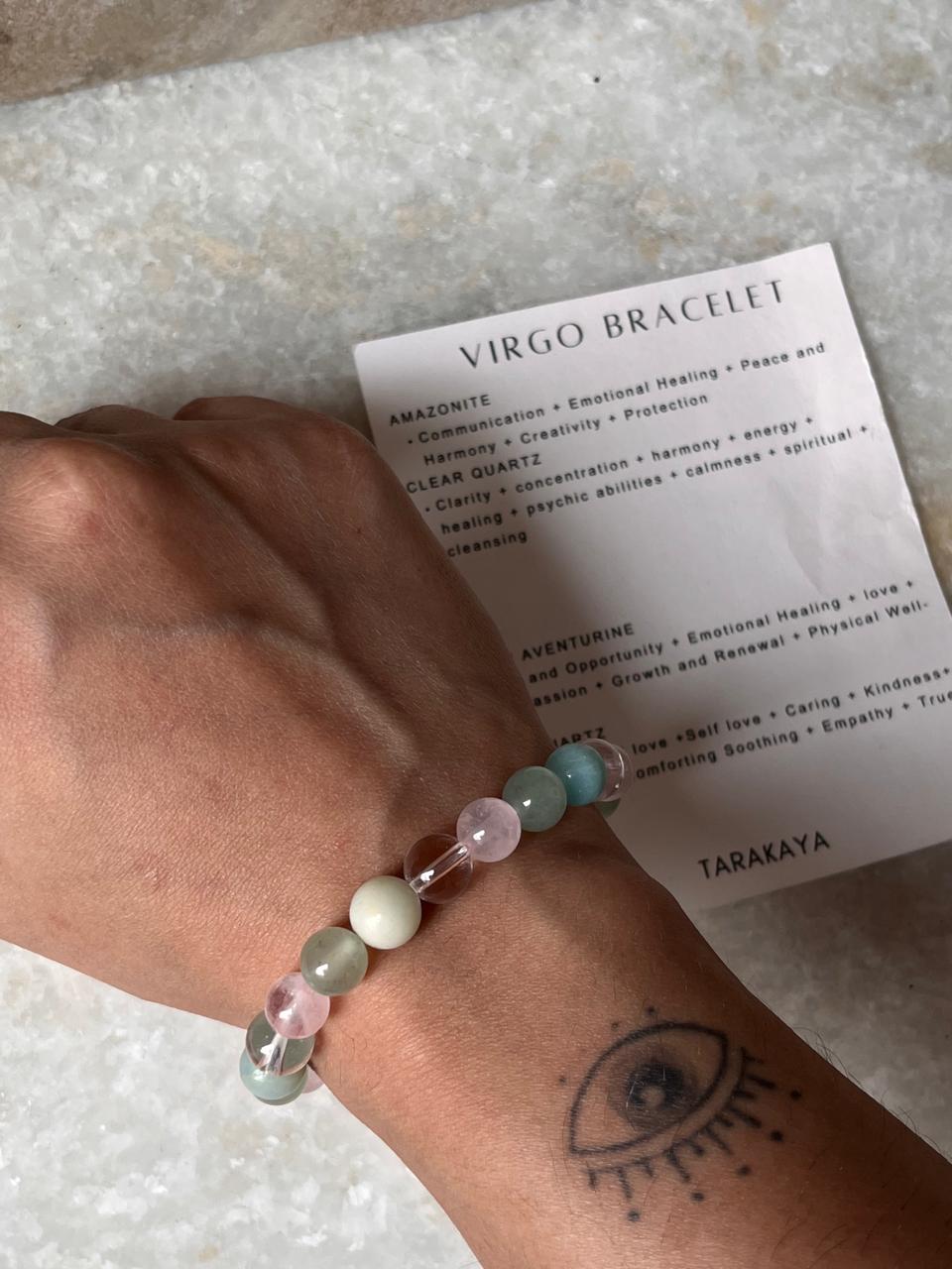 Zodiac Virgo 2 Crystal Bracelet 8MM
