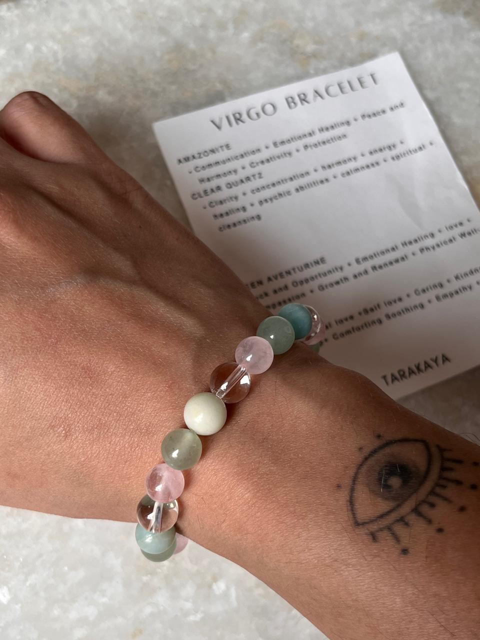 Zodiac Virgo 2 Crystal Bracelet 8MM
