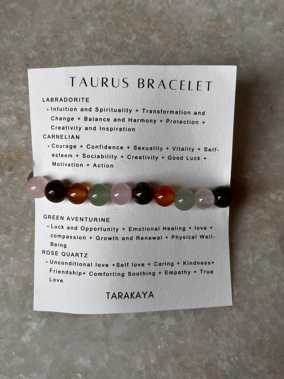 Zodiac Taurus 1 Crystal Bracelet 8MM