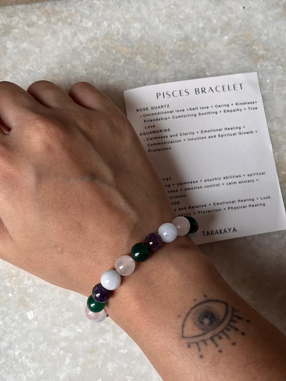 Zodiac Pisces 1 Crystal Bracelet 8MM