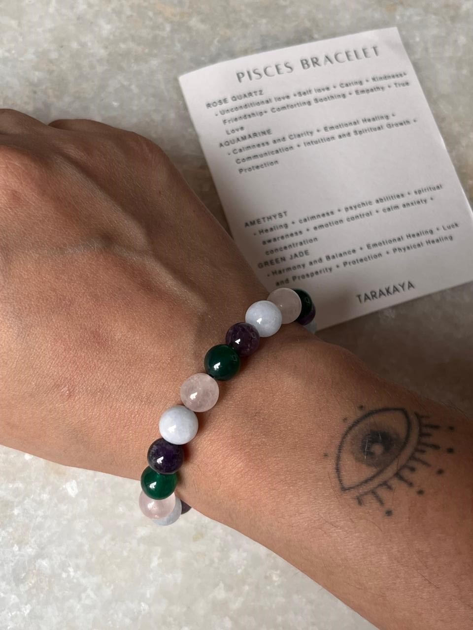 Zodiac Pisces 1 Crystal Bracelet 8MM