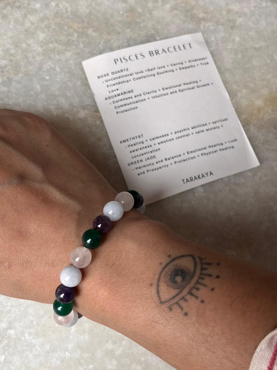 Zodiac Pisces 1 Crystal Bracelet 8MM
