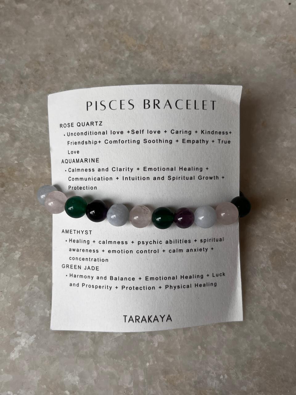 Zodiac Pisces 1 Crystal Bracelet 8MM