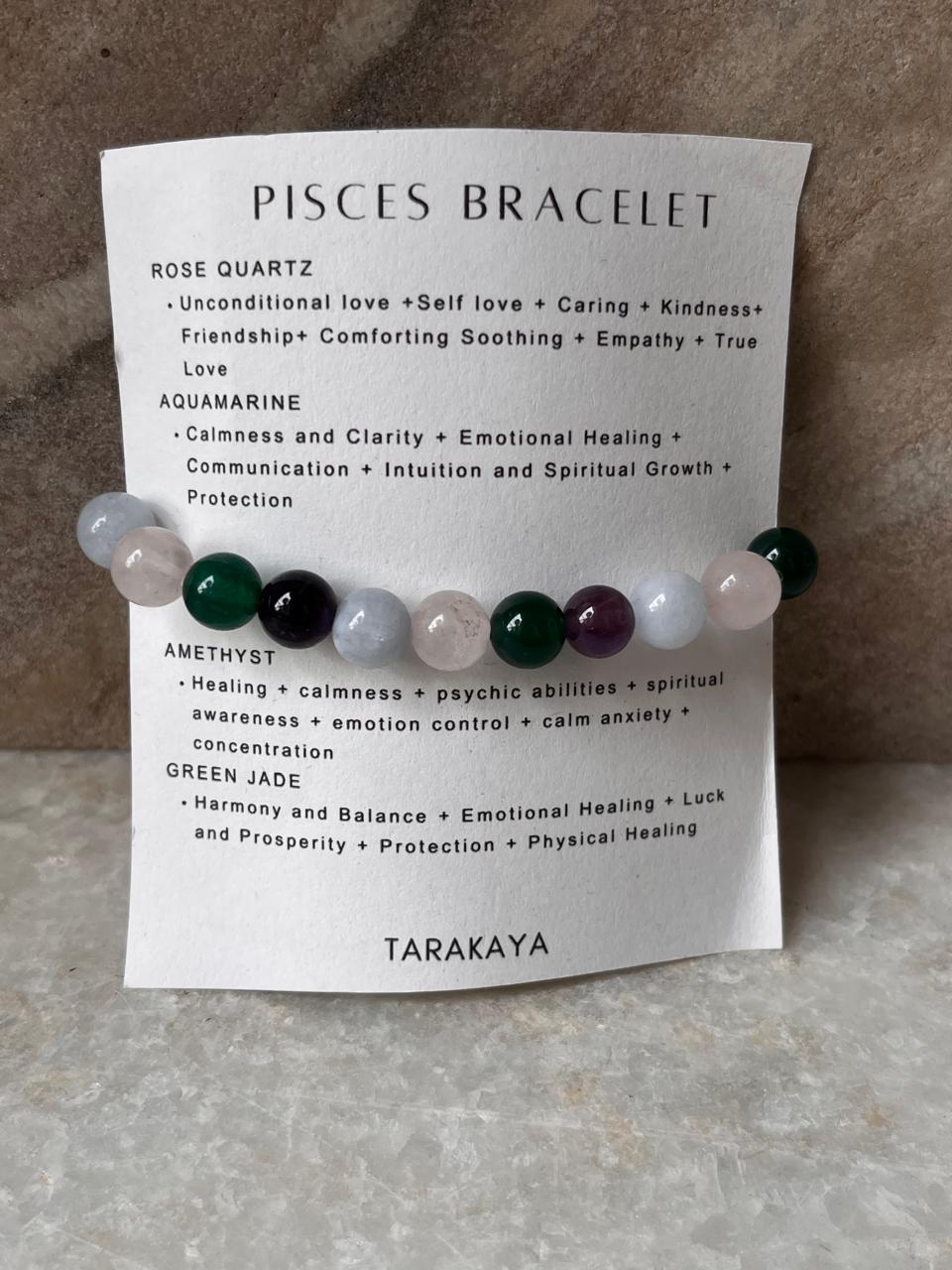 Zodiac Pisces 1 Crystal Bracelet 8MM