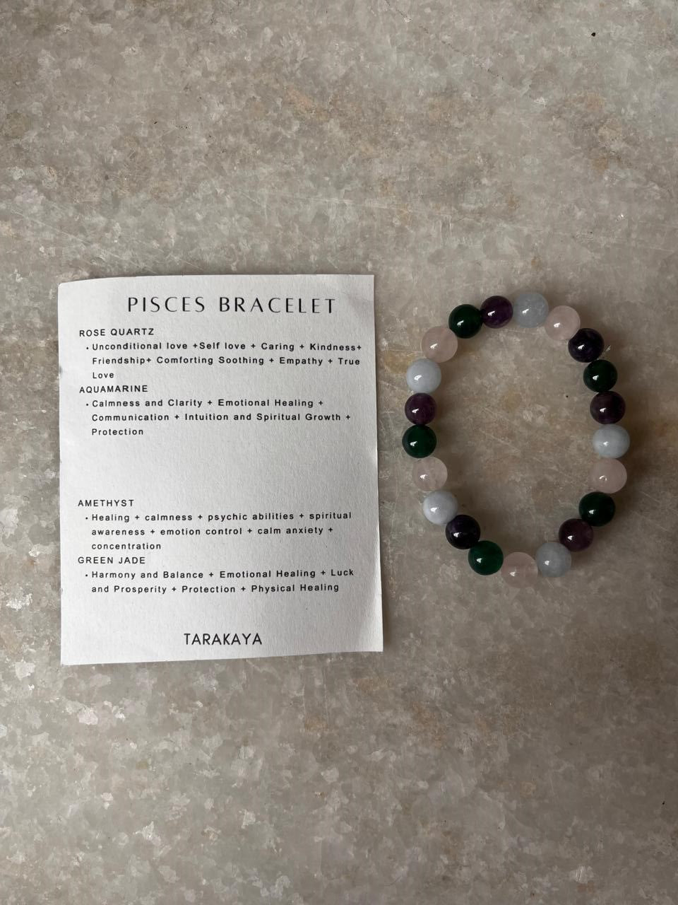 Zodiac Pisces 1 Crystal Bracelet 8MM