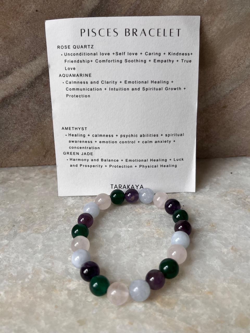 Zodiac Pisces 1 Crystal Bracelet 8MM