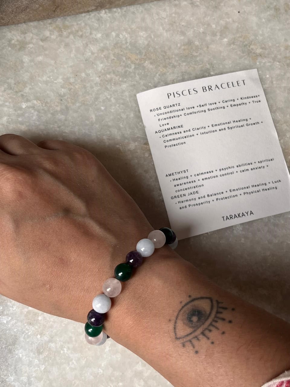 Zodiac Pisces 1 Crystal Bracelet 8MM