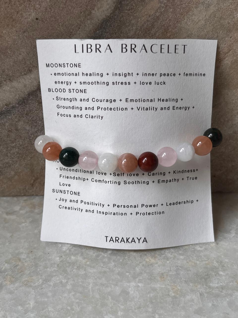 Libra Sunstone And Moonstone Bracelet Natural Crystal Zodiac Libra