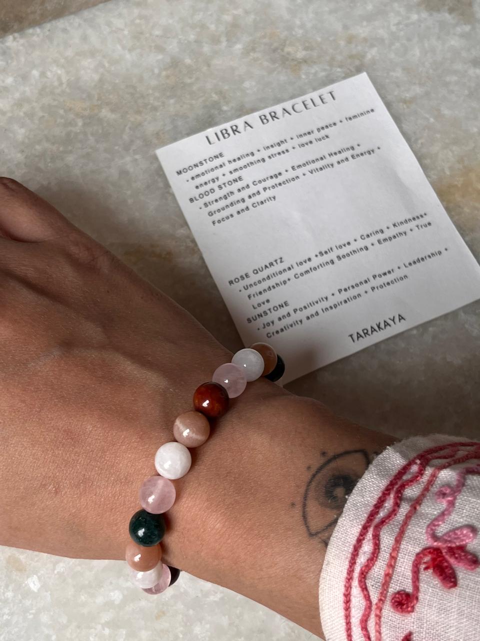 Zodiac Libra 2 Crystal Bracelet 8MM