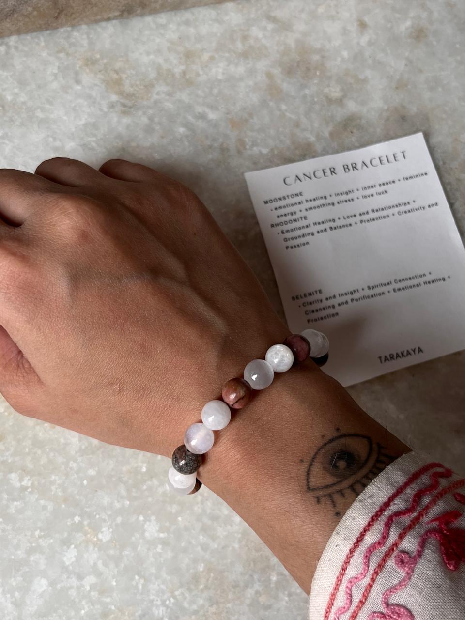 Zodiac Cancer 2 Crystal Bracelet 8MM