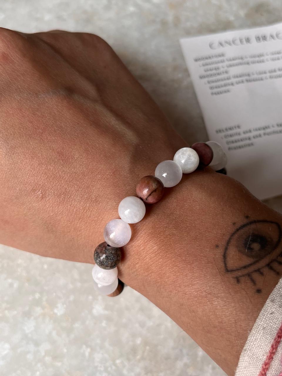 Zodiac Cancer 2 Crystal Bracelet 8MM