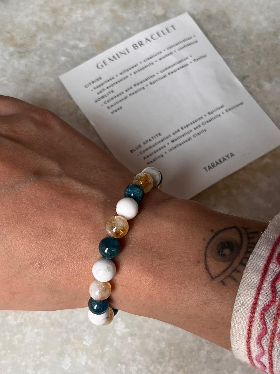 Zodiac Gemini 1 Crystal Bracelet 8MM