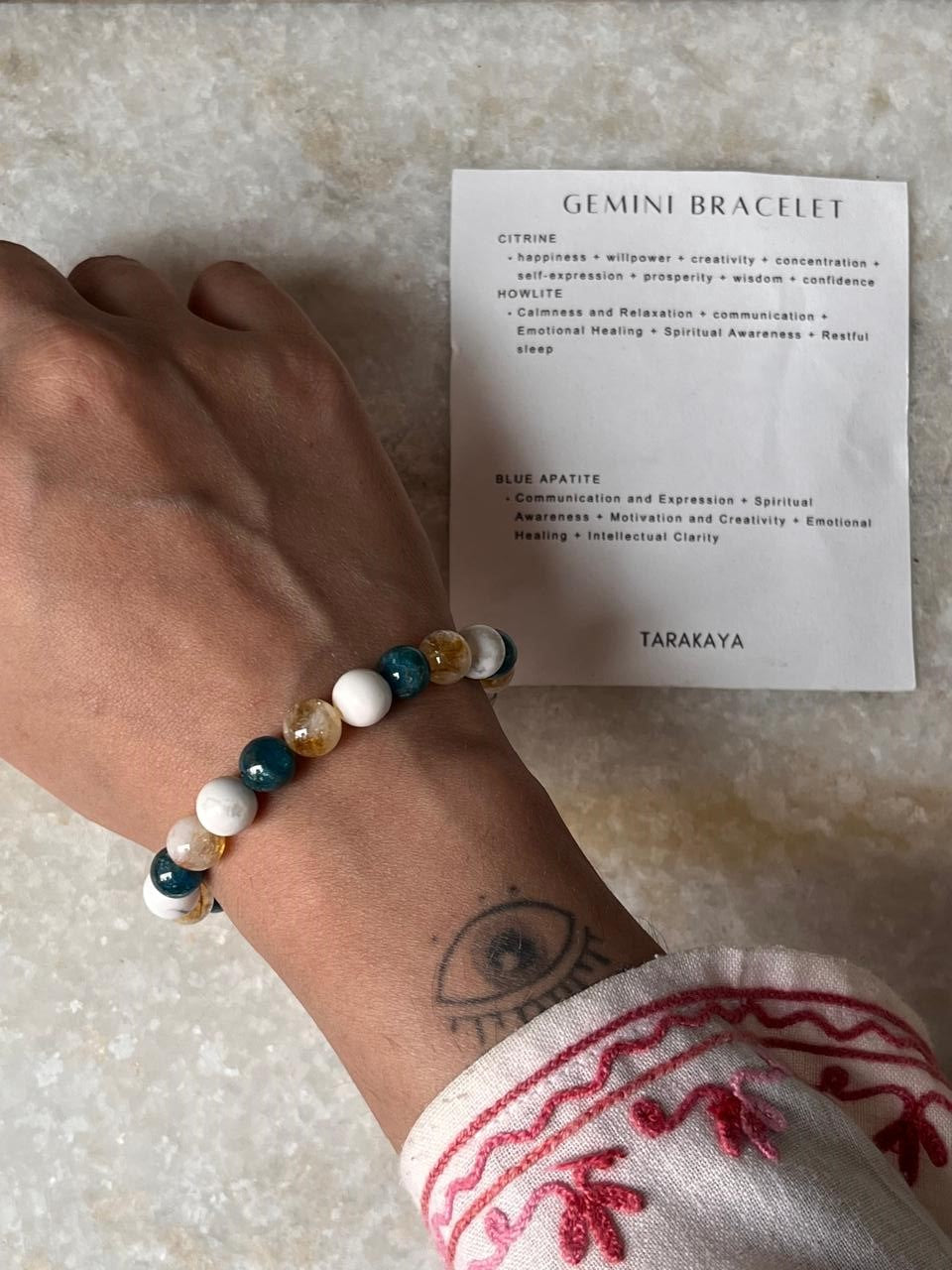 Zodiac Gemini 1 Crystal Bracelet 8MM