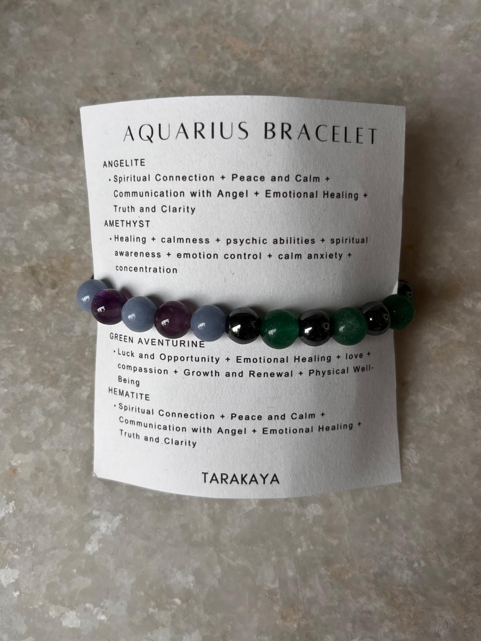 Natural gemstone bracelet for Aquarius personality traits