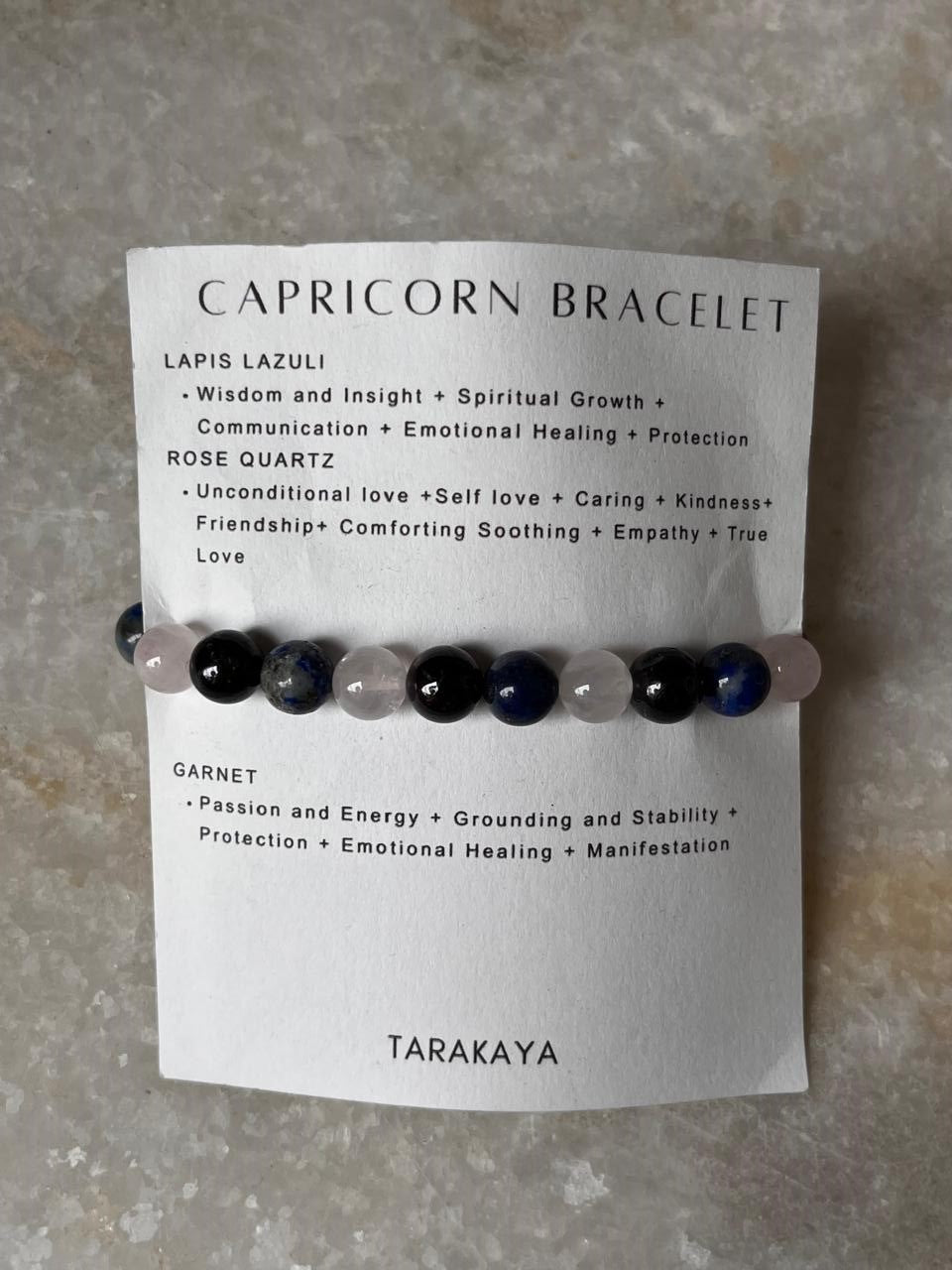 Zodiac Capricorn 2 Crystal Bracelet 8MM close-up