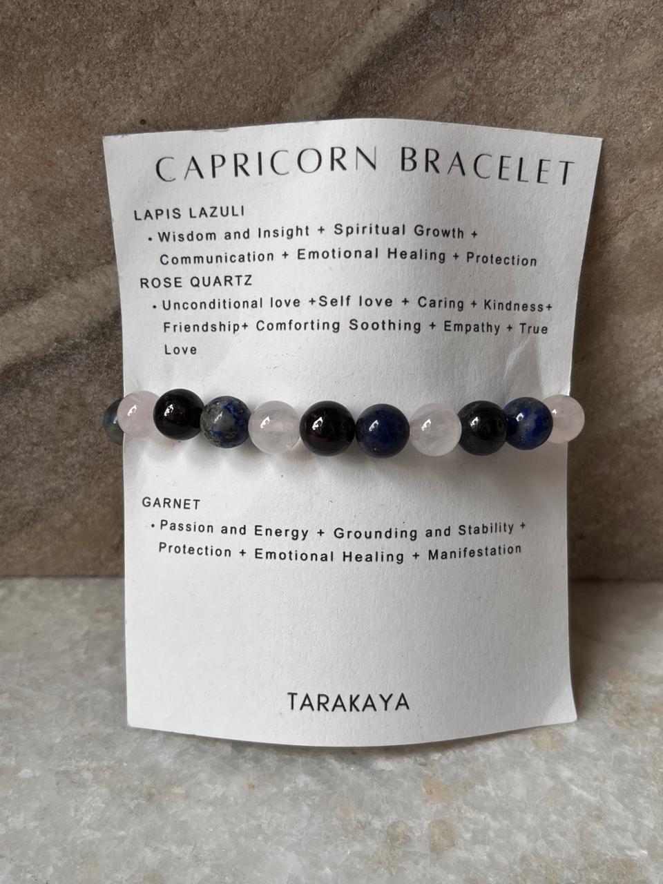 Dual-crystal energy bracelet for Capricorn traits