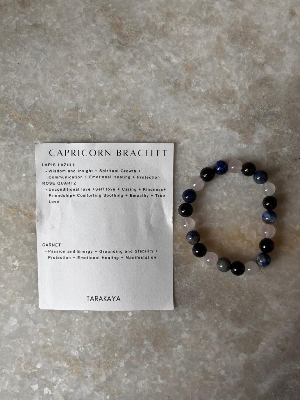 Healing crystal bracelet for Capricorn zodiac sign