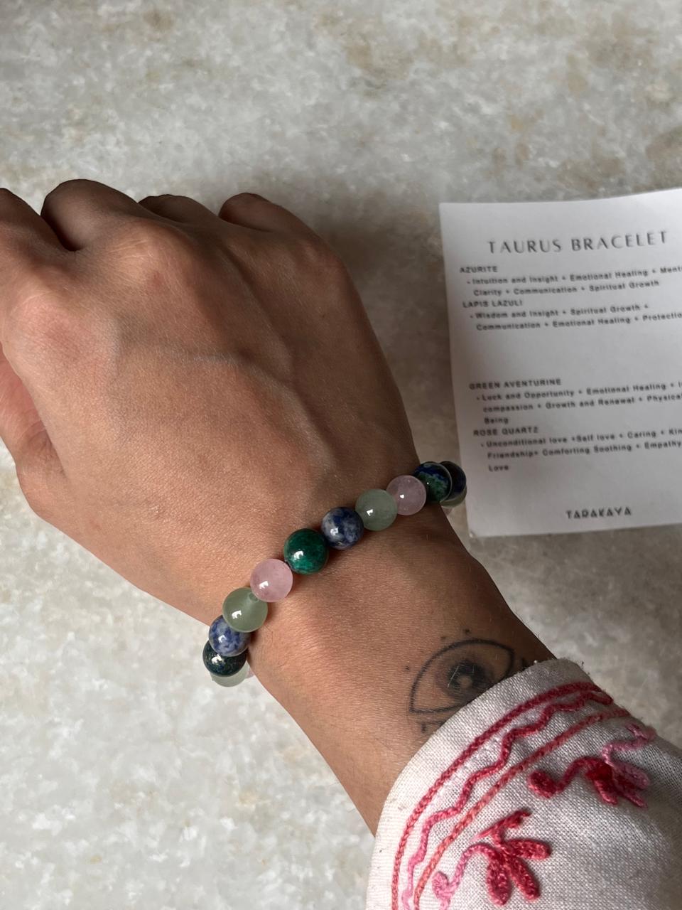 Zodiac Taurus 2 Crystal Bracelet 8MM