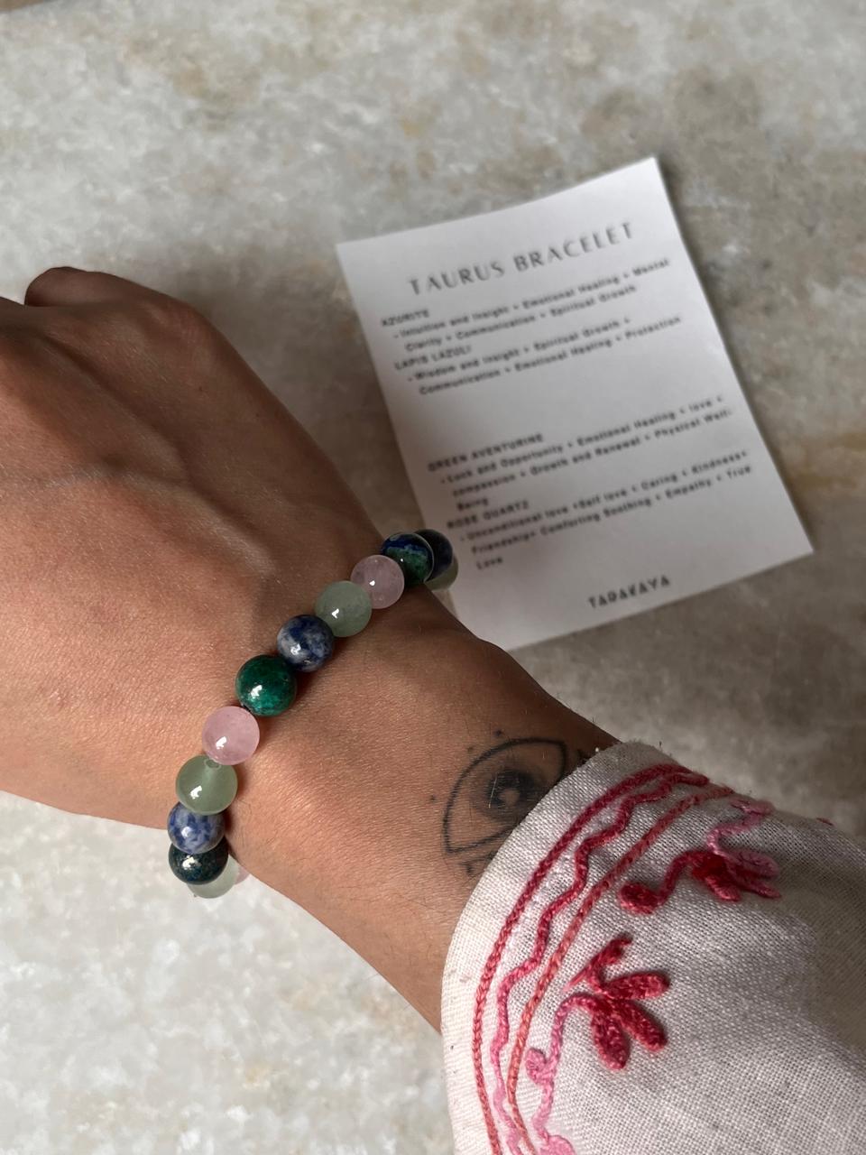 Zodiac Taurus 2 Crystal Bracelet 8MM
