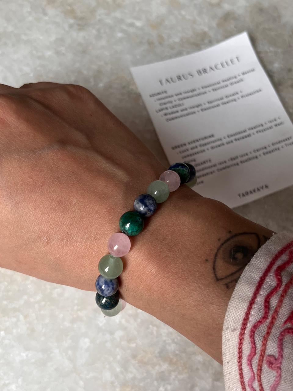 Zodiac Taurus 2 Crystal Bracelet 8MM