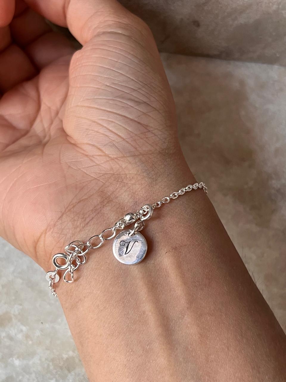 Initial 925 Sterling Silver Bracelet