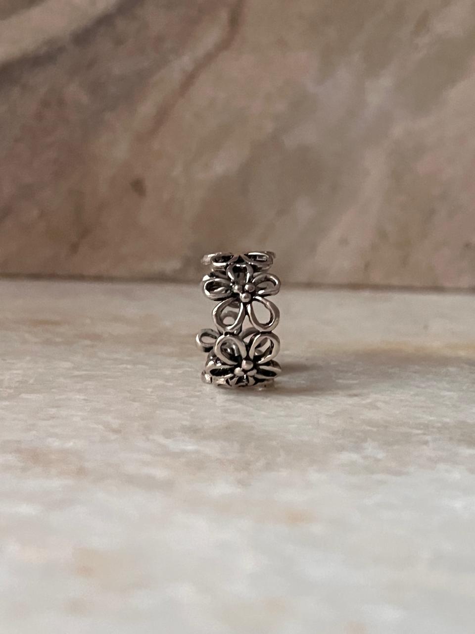 Bloom Floral Adjustable 925 Sterling Silver Ring