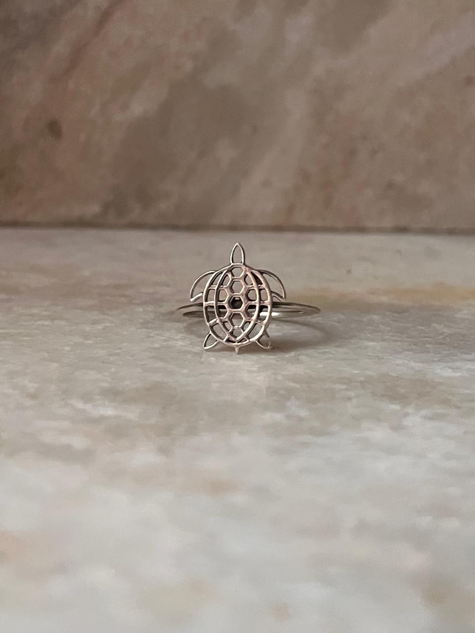 Tortoise Filigree 925 Sterling Silver Ring