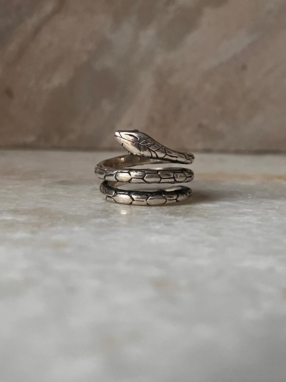 Snake / Serpent Chunky 925 Sterling Silver Ring