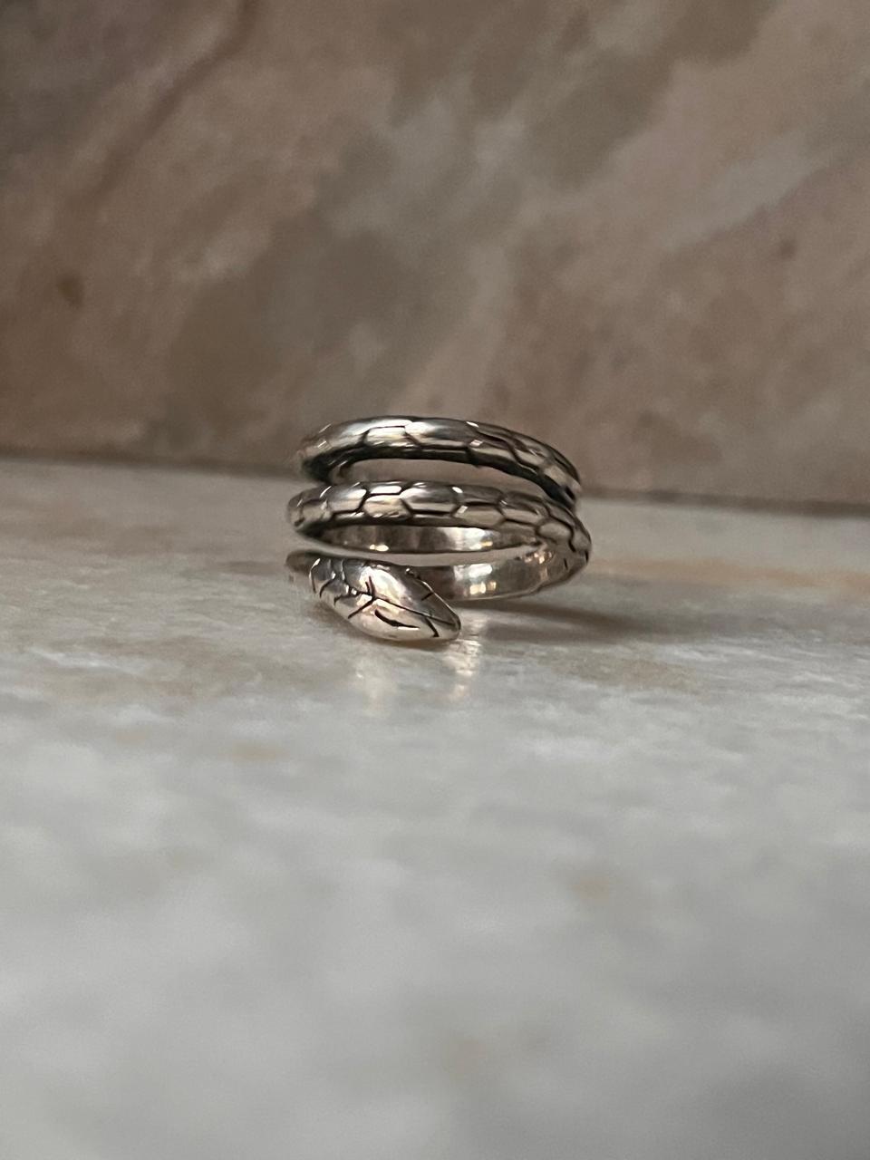 Snake / Serpent Chunky 925 Sterling Silver Ring