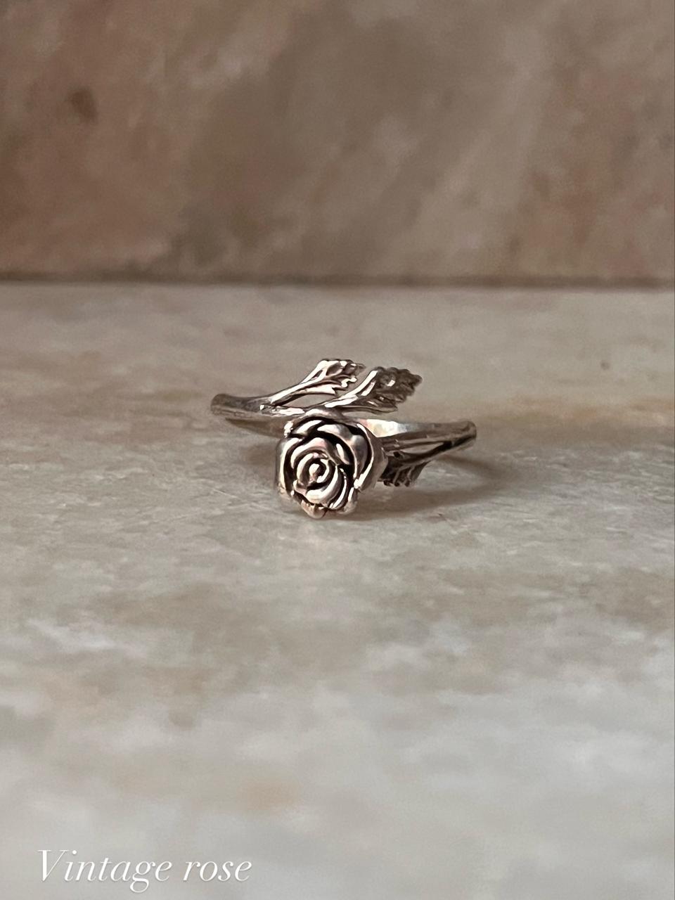 Vintage Rose 925 Sterling Silver Ring