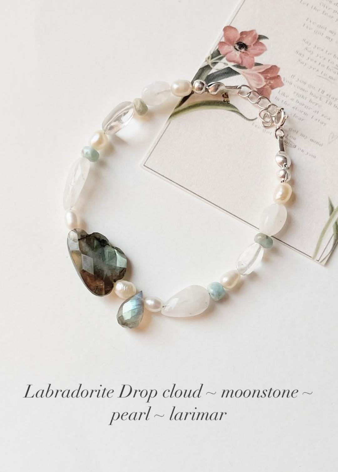 Stormy Labradorite SkyFall Handcrafted Natural 925 Sterling Silver Bracelet