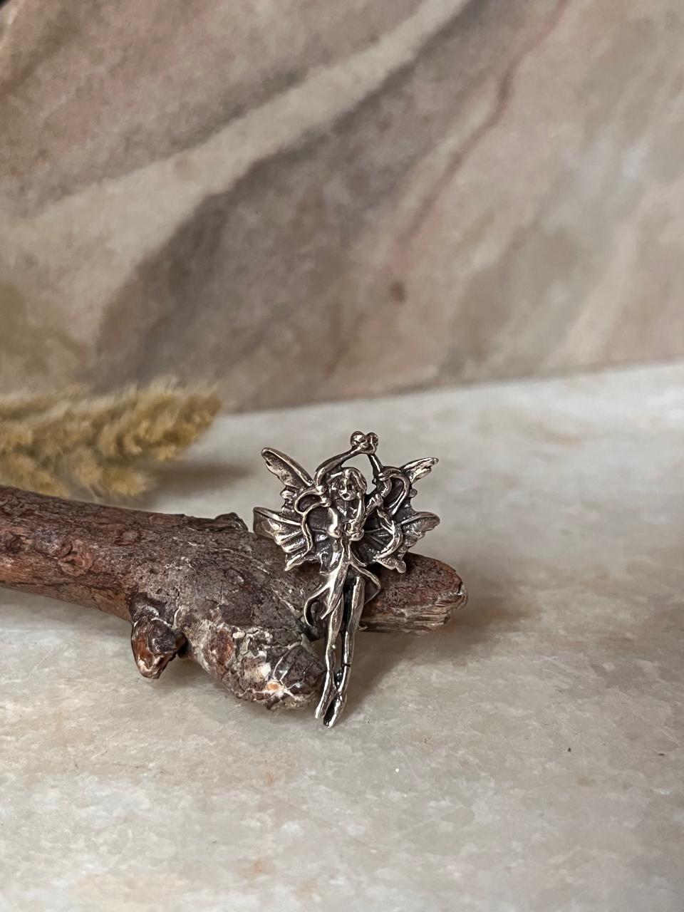 Mystical Angel Adjustable 925 Sterling Silver Ring