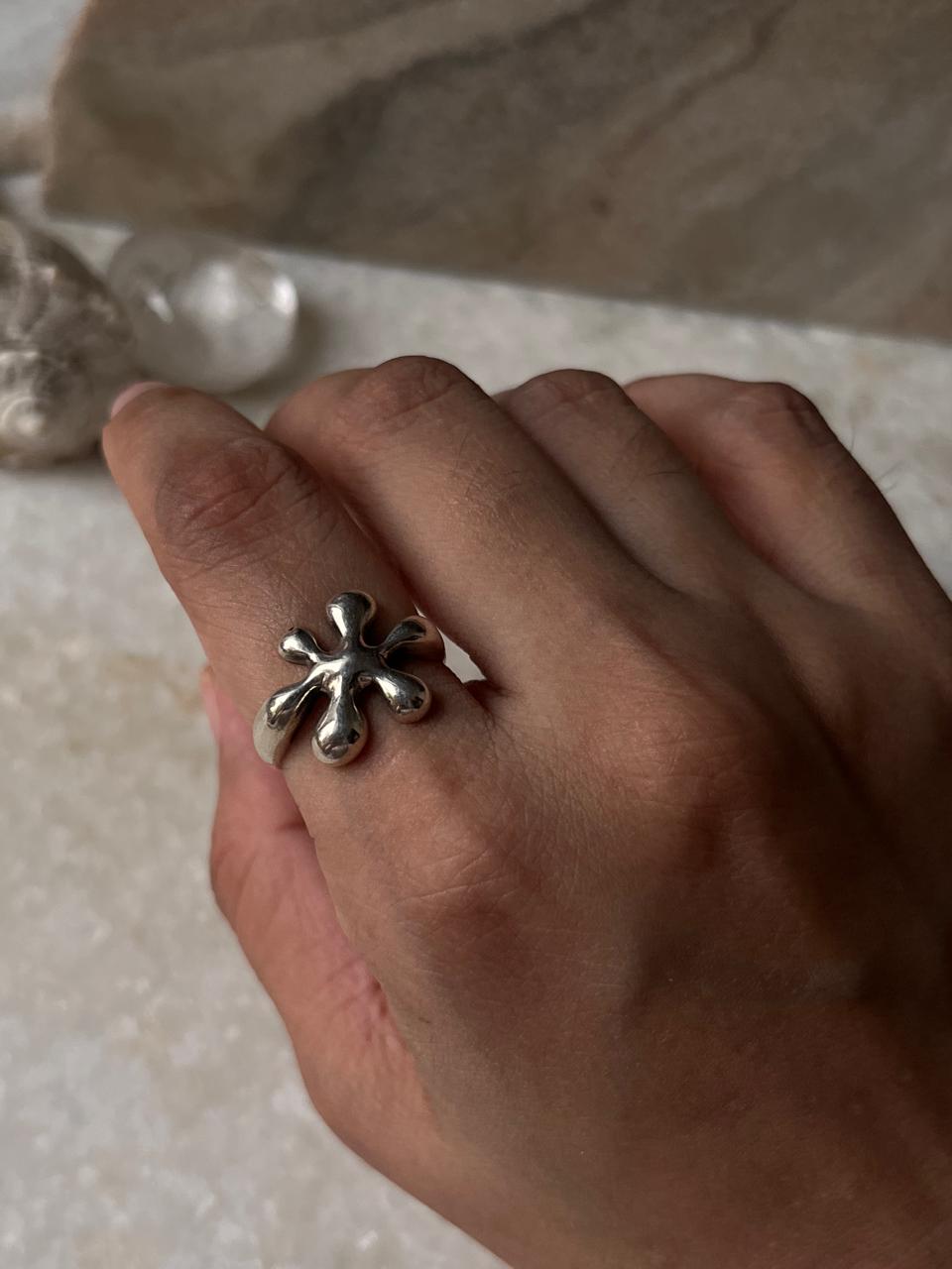 Molten Drip 925 Sterling Silver Ring