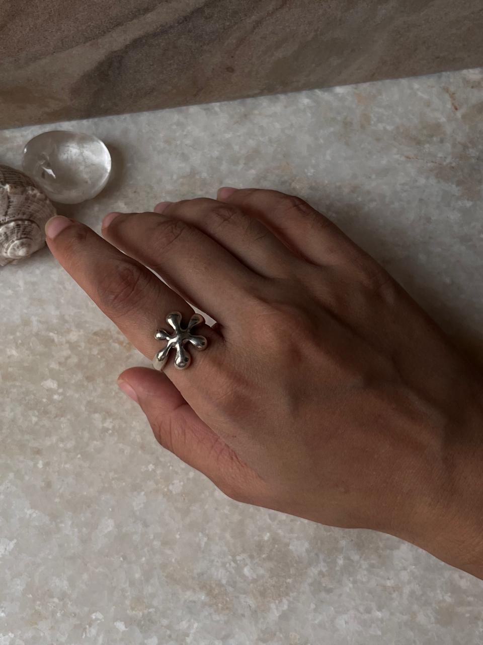 Molten Drip 925 Sterling Silver Ring