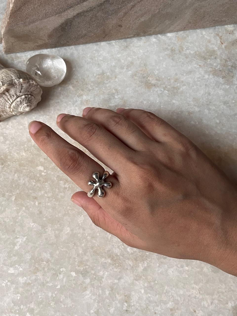 Molten Drip 925 Sterling Silver Ring