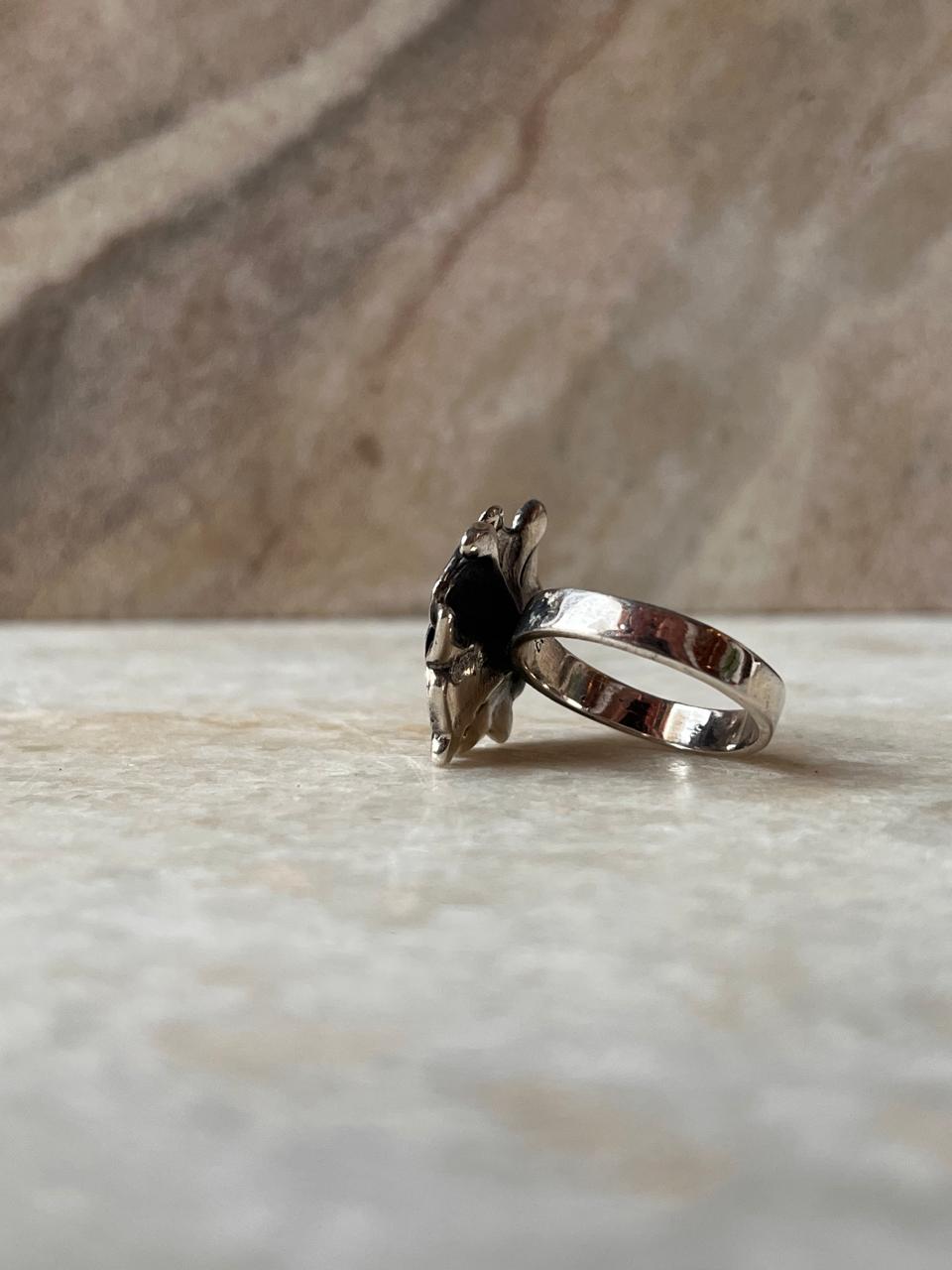 Chunky Rose 925 Sterling Silver Ring