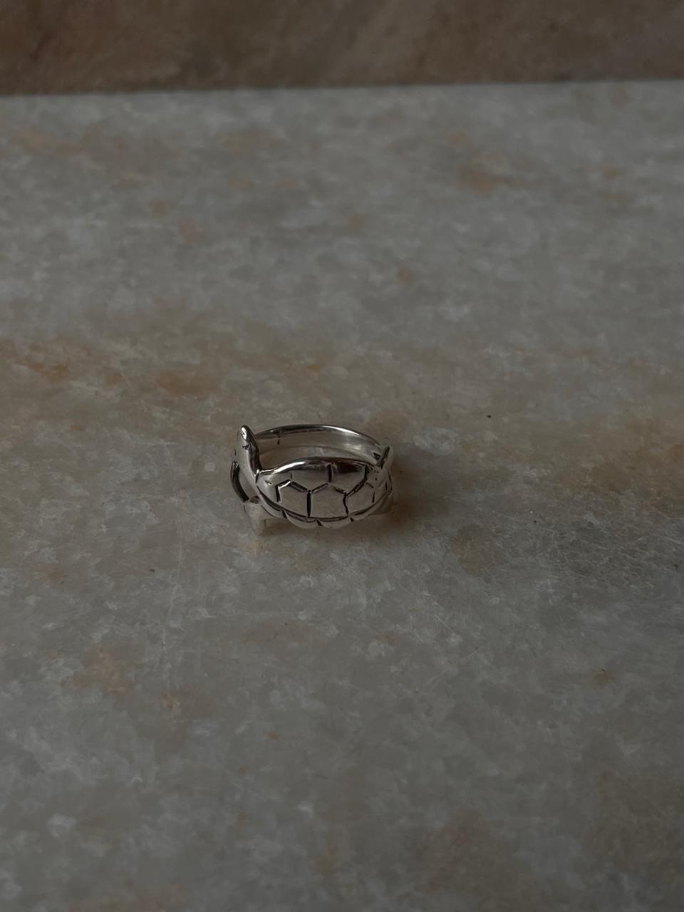 Horizontal Tortoise 925 Sterling Silver Ring