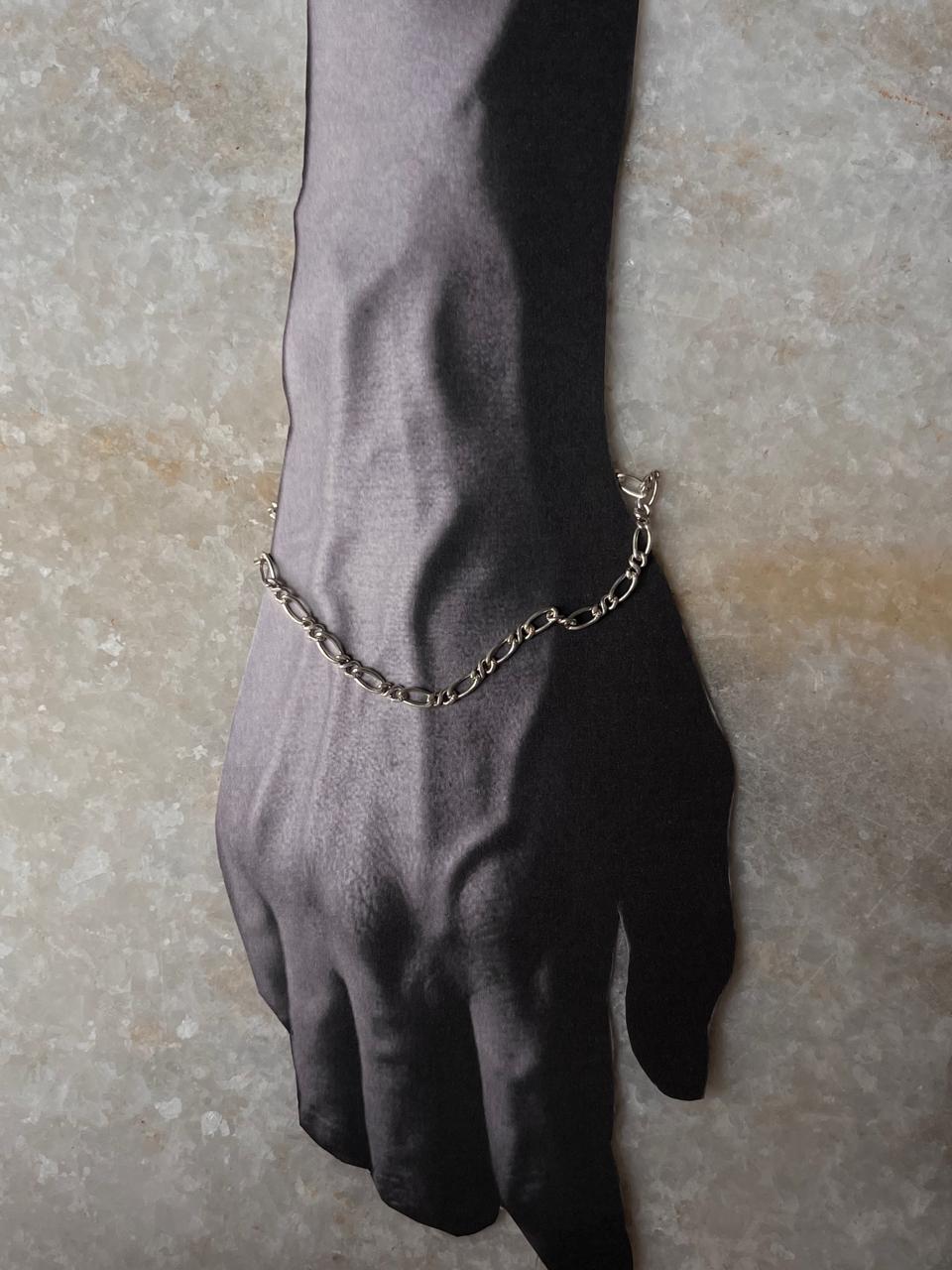 Figaro Chain 925 Sterling Silver Bracelet