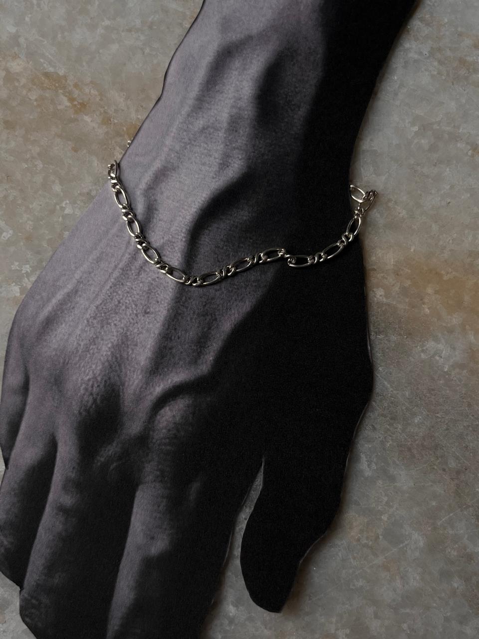 Figaro Chain 925 Sterling Silver Bracelet