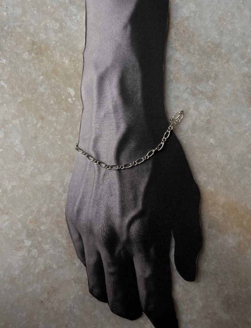 Figaro Chain 925 Sterling Silver Bracelet