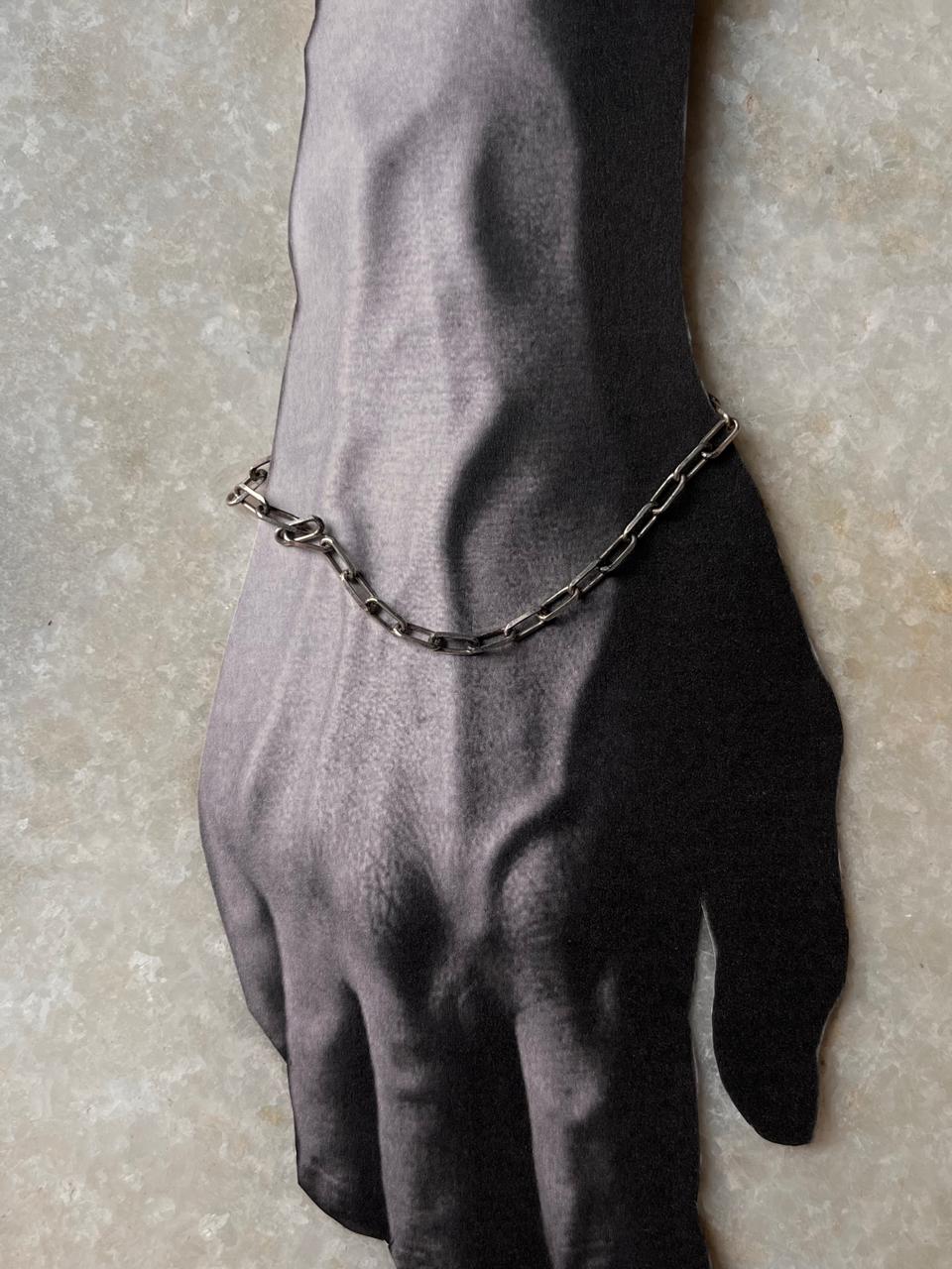 Paper Clip 925 Sterling Silver Bracelet